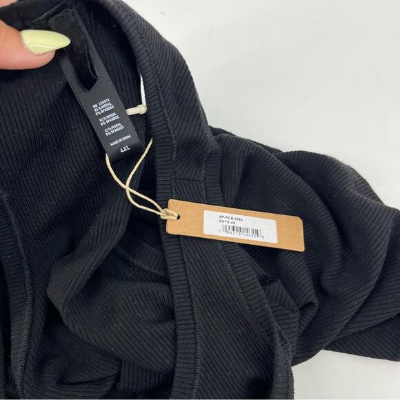 SKIMS Lounge Rib Scuba Tank In Onyx Black Soft Comfortable Lounge Size 4XL NEW - Picture 4 of 5